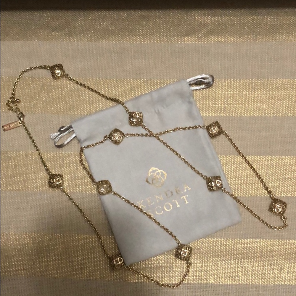 Kendra Scott Gold Station Long Necklace